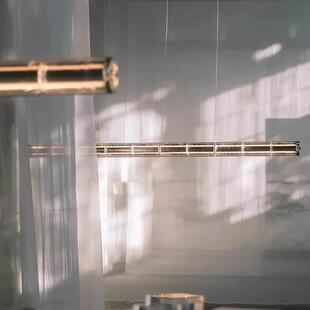 意大利FLOS新款艺术餐厅吊灯水晶玻璃灯现代简约一字长条茶室吊灯