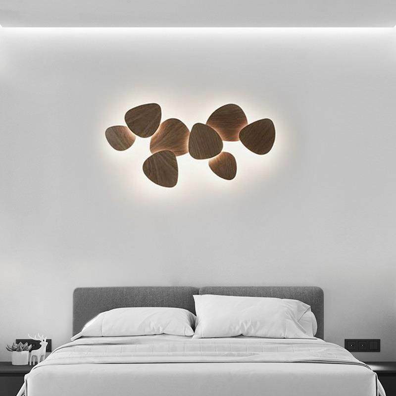 树叶氛围壁灯现代极简室内卧室客厅灯床头北欧楼梯过道led灯具
