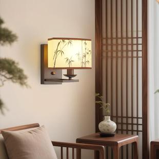 宋式美学竹叶壁灯客厅茶室诗意中国古风卧室床头过道走廊简雅氛围