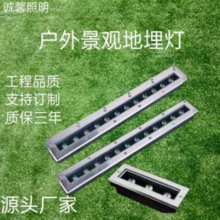 led长条地埋灯户外防水条形埋地灯嵌人式台阶灯园林景观草坪灯