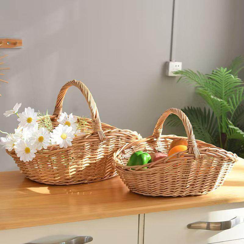 花篮手工藤编收纳菜篮子提篮野餐篮子竹编柳编水果采摘编织手提,农机/农具/农膜,播种栽苗器/地膜机,淘宝优惠券,粉丝福利购,淘宝优惠卷