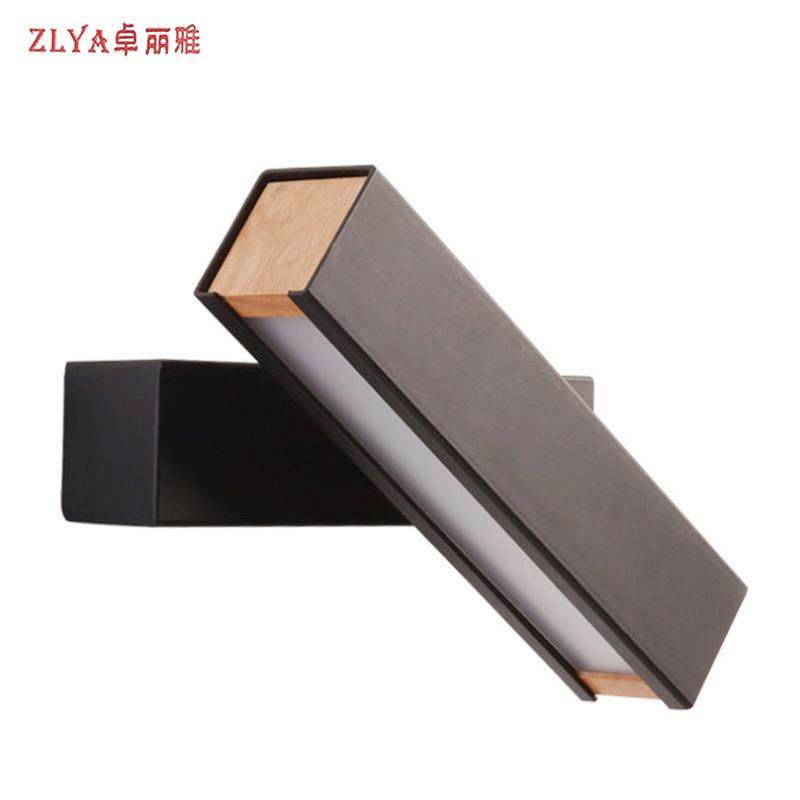 北欧现代简约床头壁灯可旋转可折叠LED卧室创意带开关过道墙壁灯