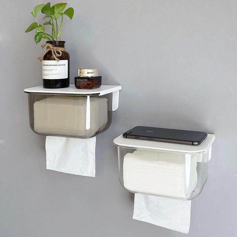 G1F免打孔洗脸巾收纳盒洗手间纸巾盒家用挂墙挂壁式置物卫生间纸