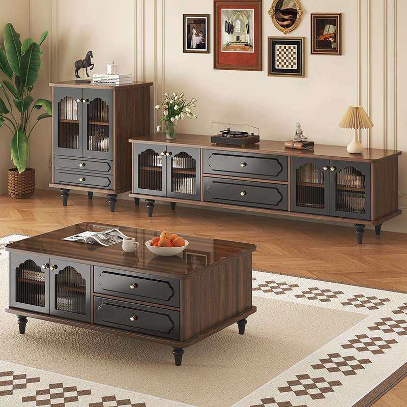 法式复古实木电视柜客厅家用落地储物柜小户型茶几组合边柜收纳柜,农机/农具/农膜,播种栽苗器/地膜机,淘宝优惠券,粉丝福利购,淘宝优惠卷