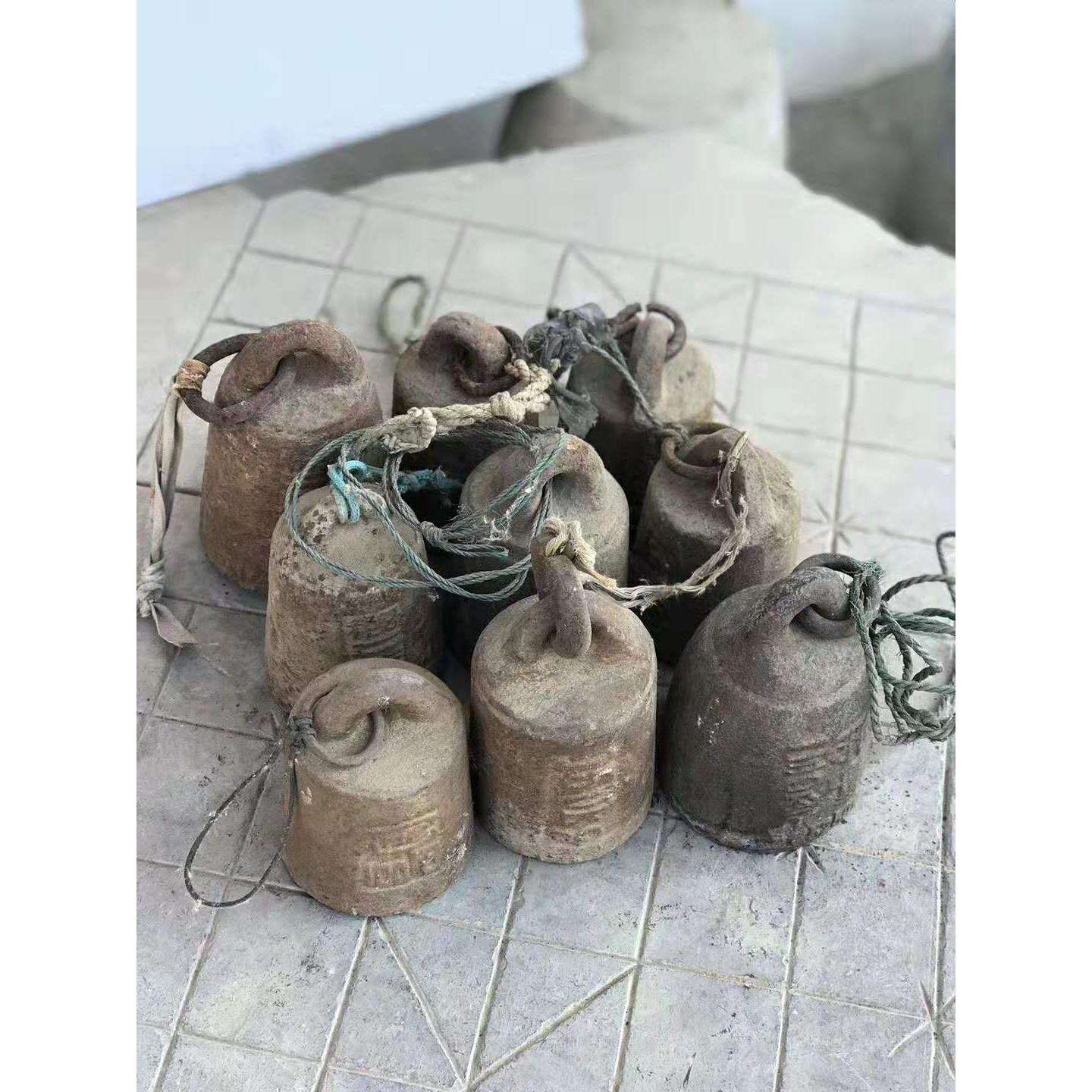 老秤砣民俗老物件古董铁权木秤杆老旧杆子称古玩杂项老铁器怀旧