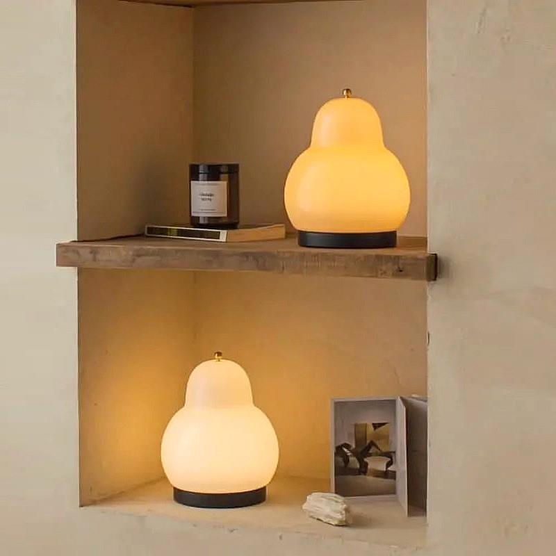 韩式梨子中古台灯餐桌氛围水果手提桌灯床头客厅露营氛围绝美小众