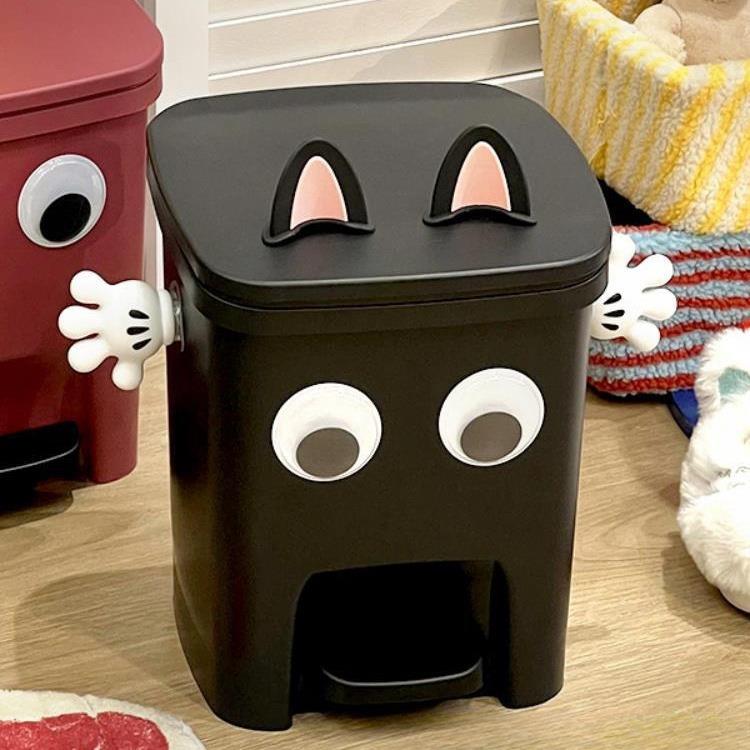 【新家的100个快递】可爱垃圾桶客厅家用大容量带盖高颜值脚踏式