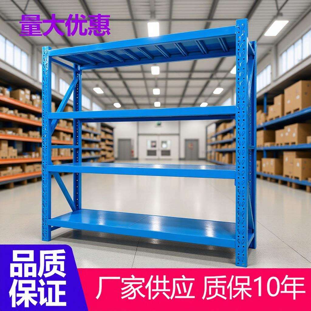亿存仓库货架多层置物架家用展示架快递储物架重型铁架子仓储货架