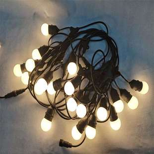 G50灯串15灯户外庭院氛围灯串防水花园别墅阳台装 饰太阳能LED灯串