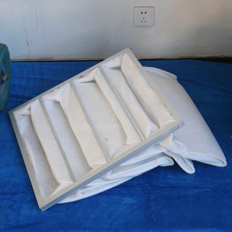 F7中效袋式过滤器 铝框无纺布 洁净室输送气源空气过滤