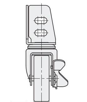 3寸白色尼龙刹车 角型安装方式 怡合达 J-CPB18-D75-NV脚轮