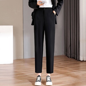 新款【百人验货】哈伦烟管裤女百搭款裤子九分宽松休闲裤tj