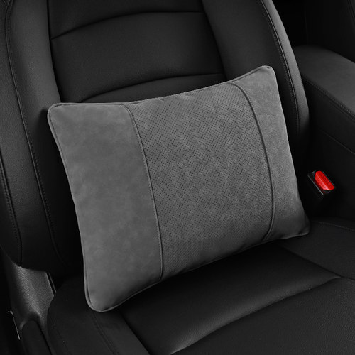 君一汽车腰靠翻毛皮材质