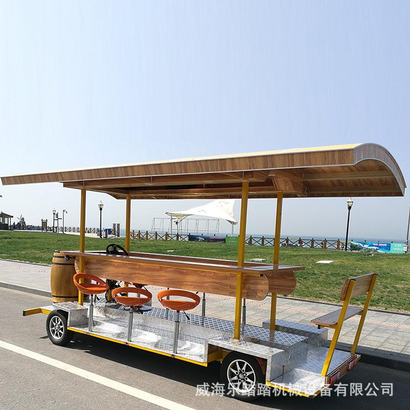 纯电动移动酒吧车派对自行车街景冷饮车休闲观光酒吧车景区观光车