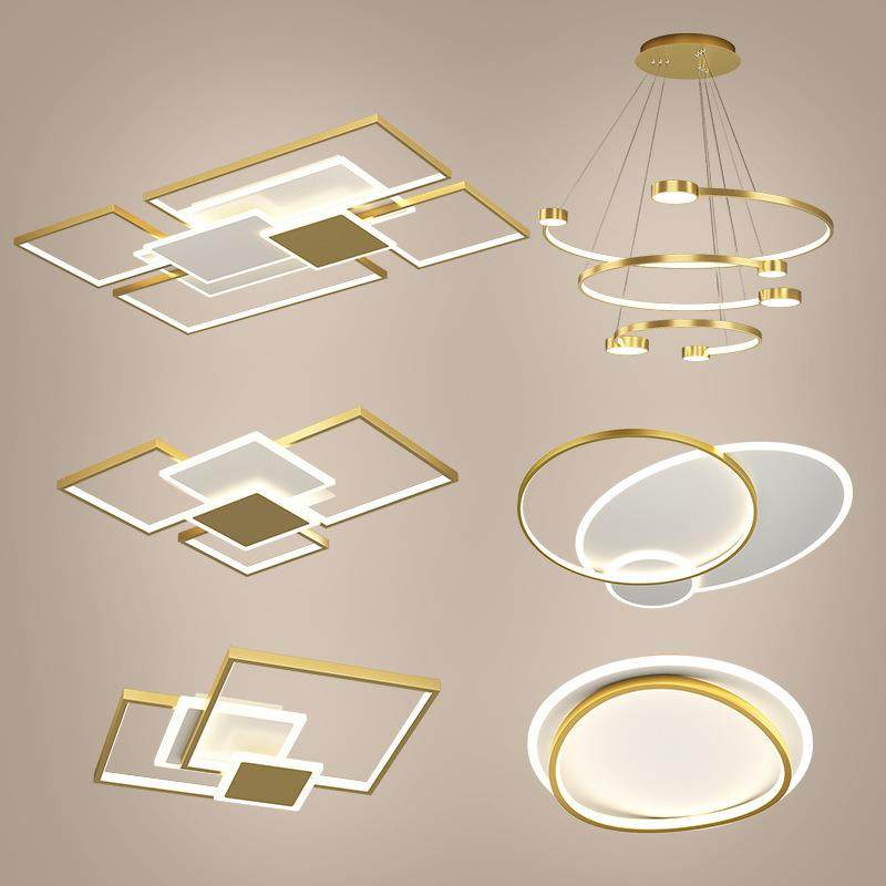 客厅吊灯现代简约家用大气led卧室餐厅灯2021年新款全屋灯具套餐