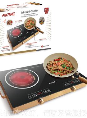 A431ANKE跨境欧双眼爆灶炒节能大功率双灶电陶炉家用多功规能电磁