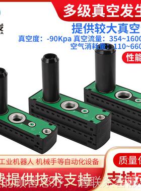 大/吸力系多级真空IBE发生器大流量P401402/40列气动真空M处理器