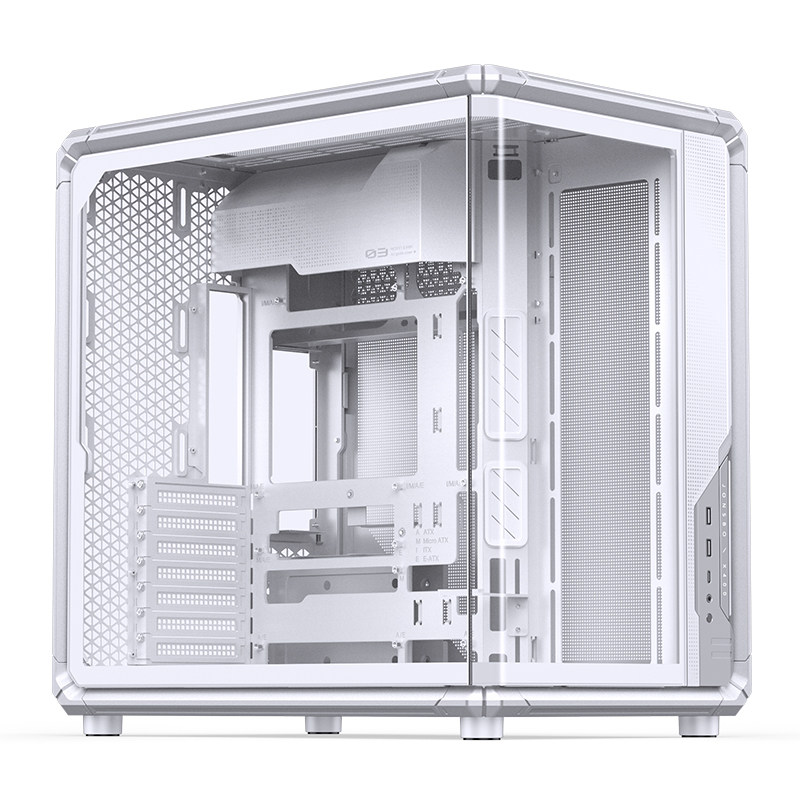 thumbnail for Josbo X400CG Curved Glass Panoramic Side-Transparent ATX Columnless Sea View Room 360 Water-Cooled Computer Case