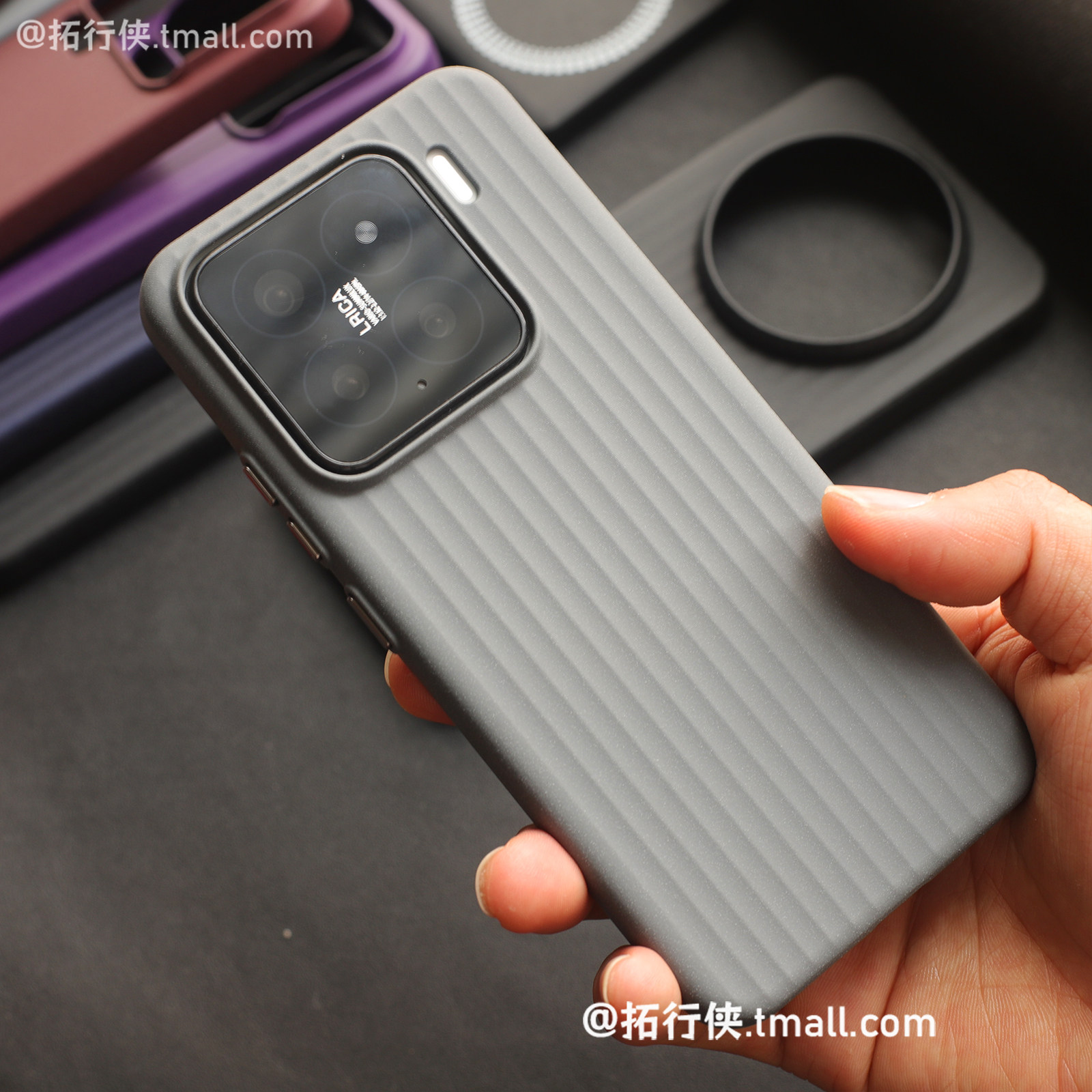 岩砂防手汗【瓦楞Magsafe磁吸壳】适用小米15手机壳15pro/15Ultra金属按键保护套Mi17轻奢灰色男士14硬壳防滑