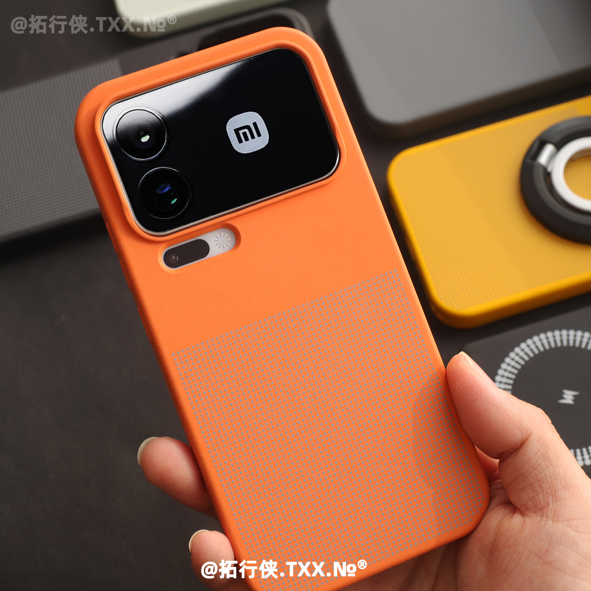 爱马橙色Magsafe磁吸【不挡超广角】适用小米17Promax手机壳岩砂防手汗抗指纹XIaomi17pro磨砂硬外壳时尚男女