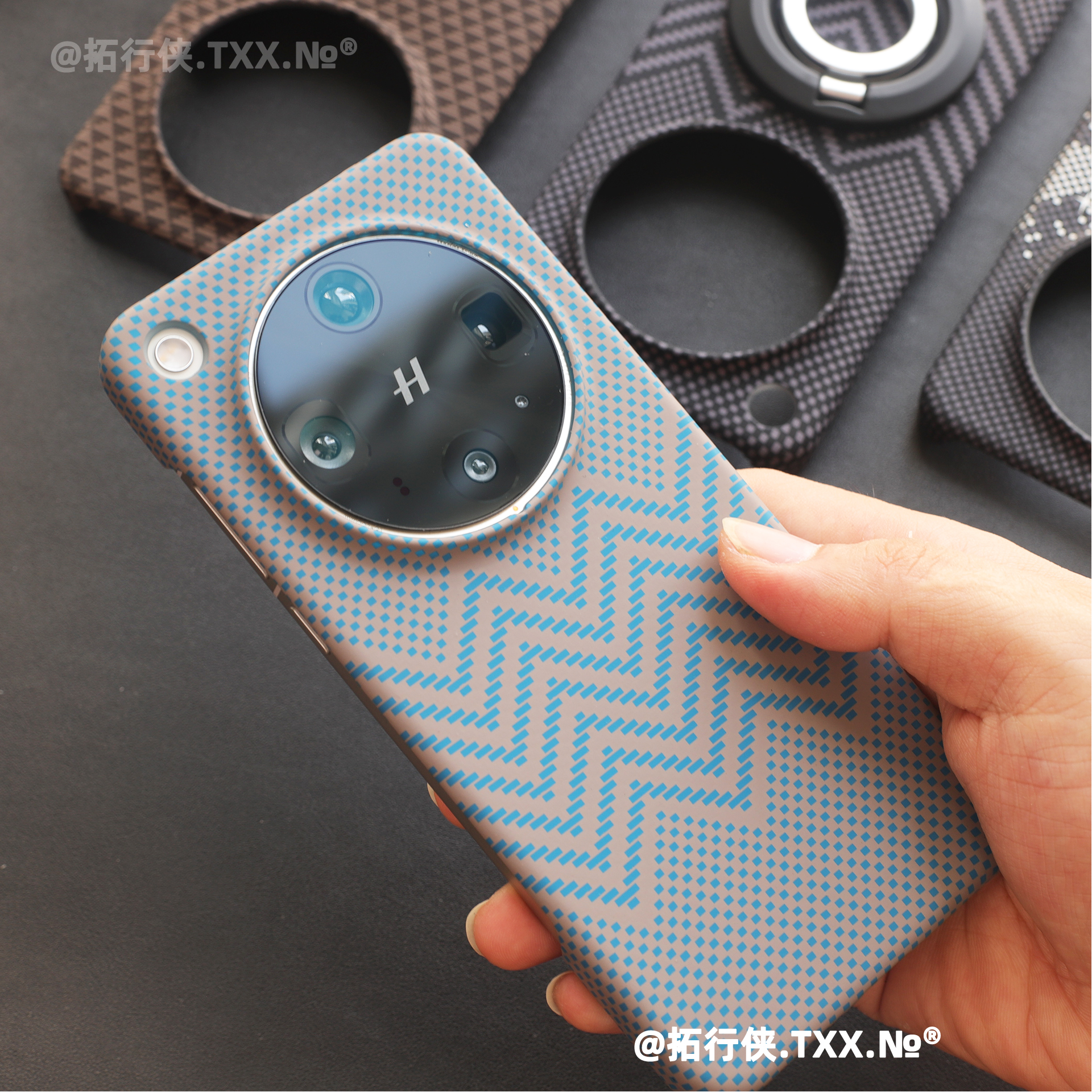 凯夫拉纹理Magsafe磁吸充电手机壳适用OPPOfindX8Ultra/X8S+半包散热外壳FindX9Pro不包按键创意水贴硬壳新款