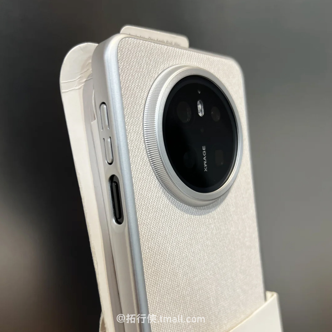 月光白毛麻布纹防指纹适用华为Mate70手机壳70pro优享版保护套60pro+半包磨砂银边Magic7魔术7pro新款X60男女