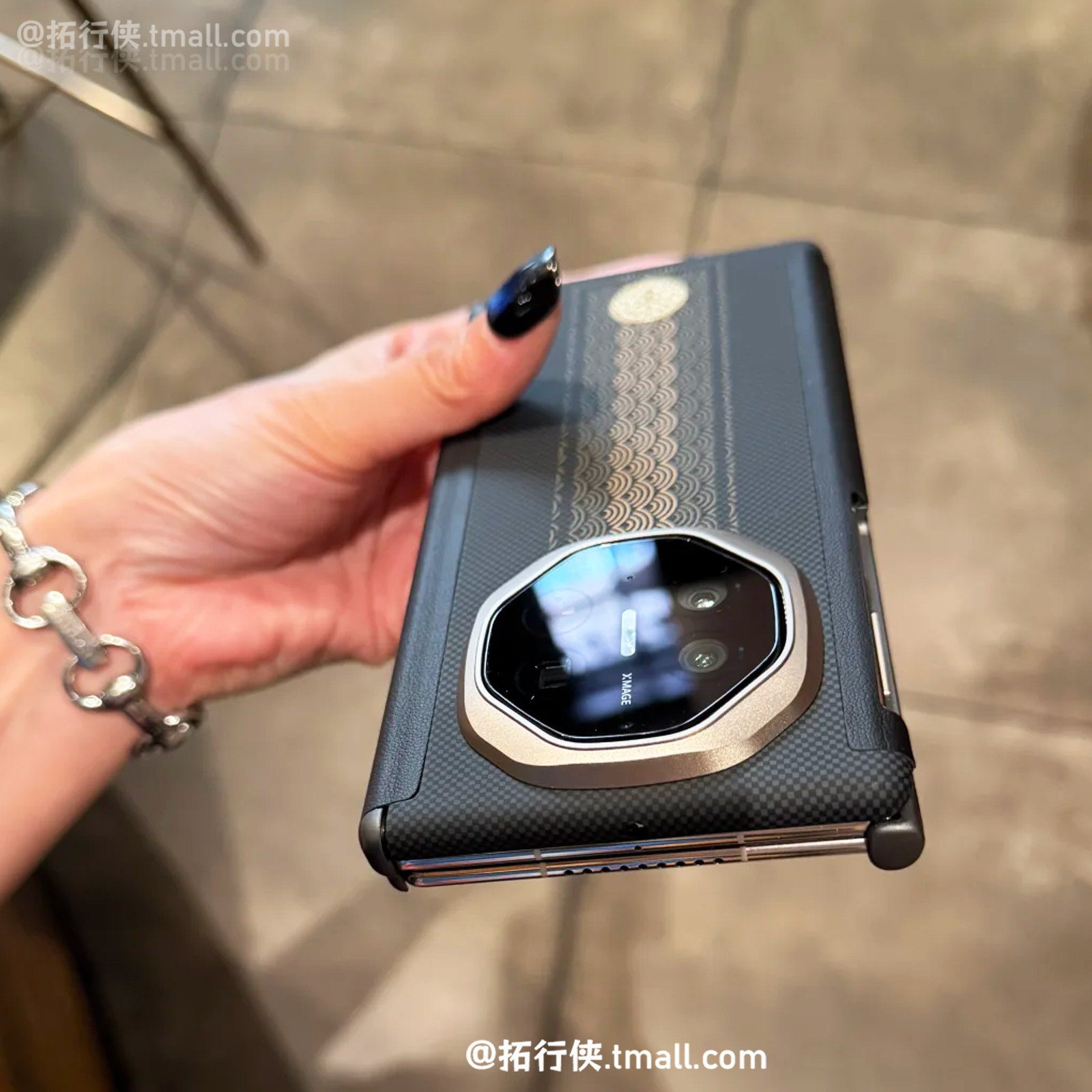 凯夫拉纤维【顺财神财运】适用华为MateXT手机壳XTS非凡大师保护套X7/X6典藏版三折叠双中轴X5全包水贴硬外壳