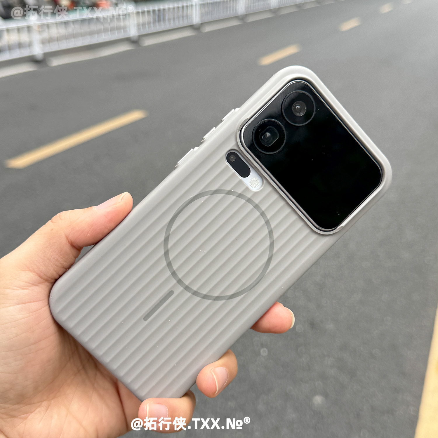 【不挡广角】适用小米17Pro手机壳超薄细环Magsafe磁吸外壳Xiaomi十七17Promax准分子UV瓦楞钛灰色高级感磨砂