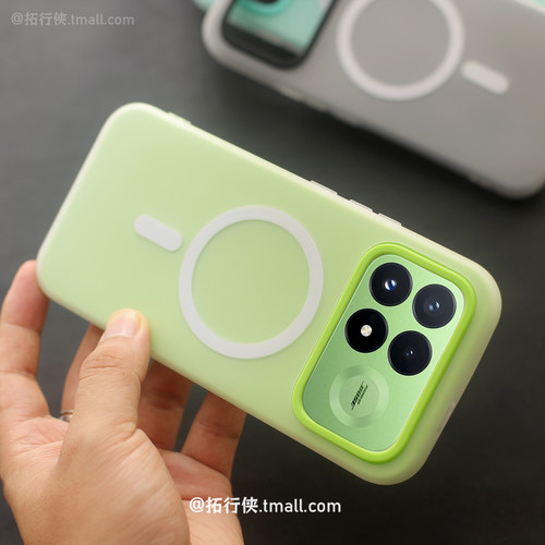 新款【果冻二合一磁吸壳】适用红米K100pro手机壳RedmiK100ProMax众双层保护套夏日绿色小K90/K80P磨砂抗指纹