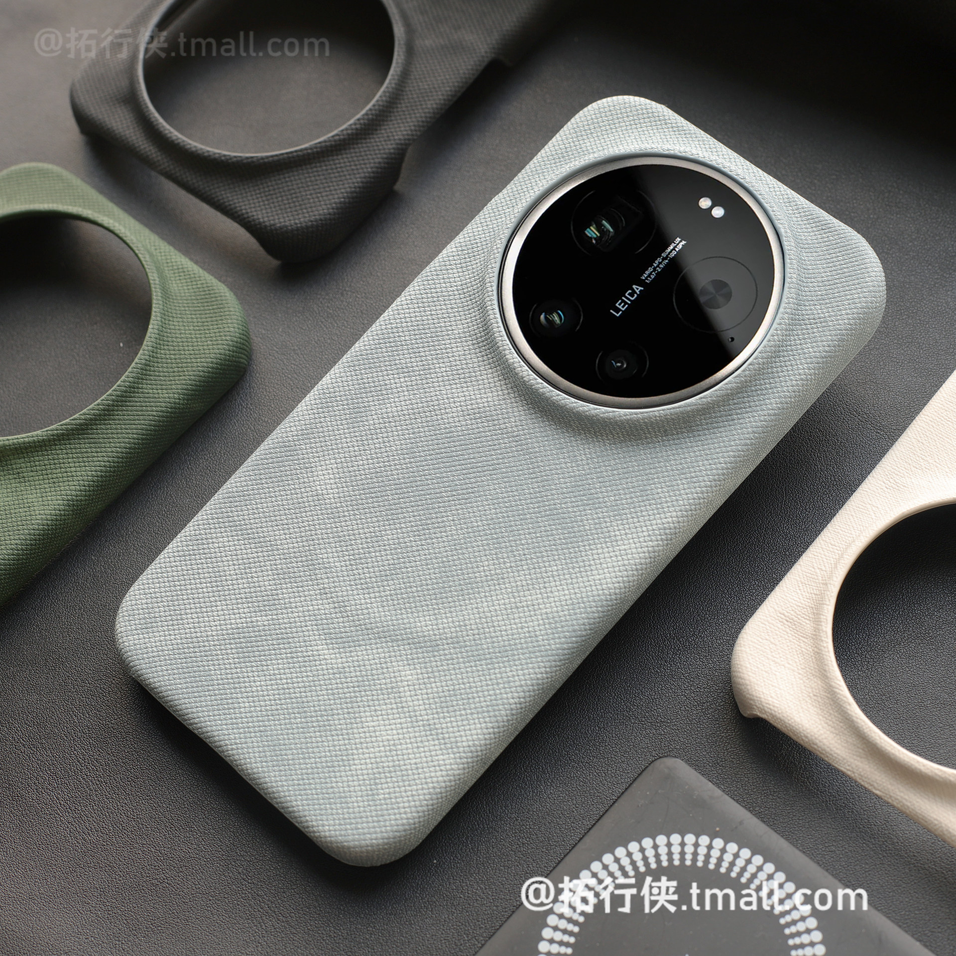 冈山牛仔布纹冬天防寒手机壳适用Xiaomi小米17Ultra/15ultra磁吸保护壳14Ultra蓝灰色个性半包高级感新潮男女