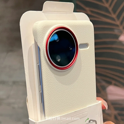 月光白裸感红米K80Pro荔枝纹pc壳