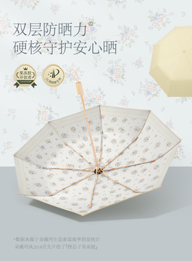 多威玛多威玛锂芯彩色胶双层遮阳伞雨或晴遮阳伞高值女士伞