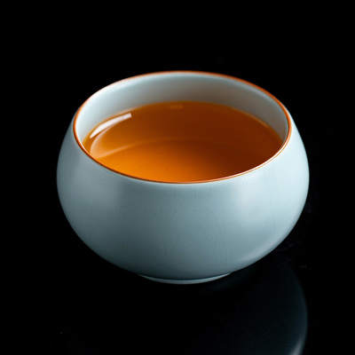 汝窑茶杯主人杯开片可养