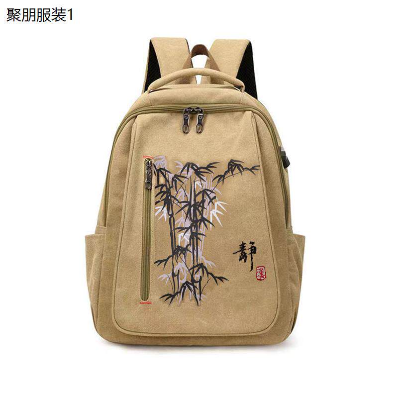 国风文艺复古帆布大容量