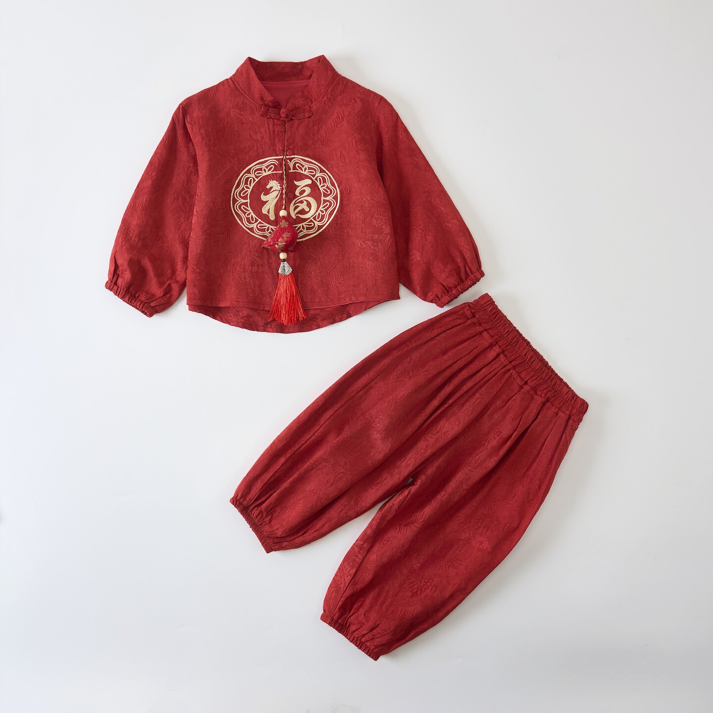 男女汉服套装春秋装宝宝婴儿周岁礼服儿童新中式国风唐装生日衣服