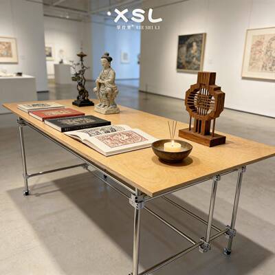 光轴实木现代简约实木展示台展览会中岛流水台E0级环保木质展示架