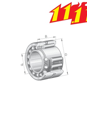 INA NKIA5913滚针/角接触球轴承内65mm外90mm厚34mm
