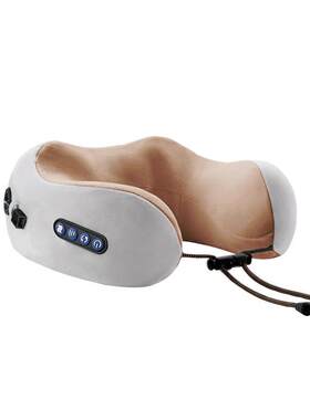 颈椎按摩器u型枕护颈枕震动脖子靠枕办公家用多功能按摩神器枕头