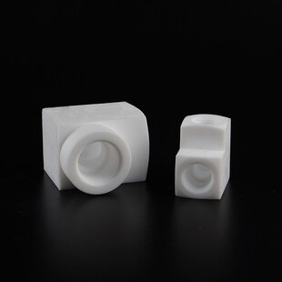 四氟内丝弯头聚四氟乙烯PTFE耐腐蚀耐高温弯通接头2分3分4分耐酸