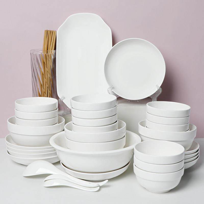 碗碟套装高级感 10人用陶瓷餐具中式创意盘子碗组合简约乔迁碗筷