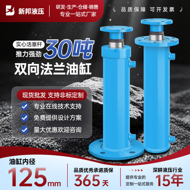 30吨125缸径高压实心油缸非标