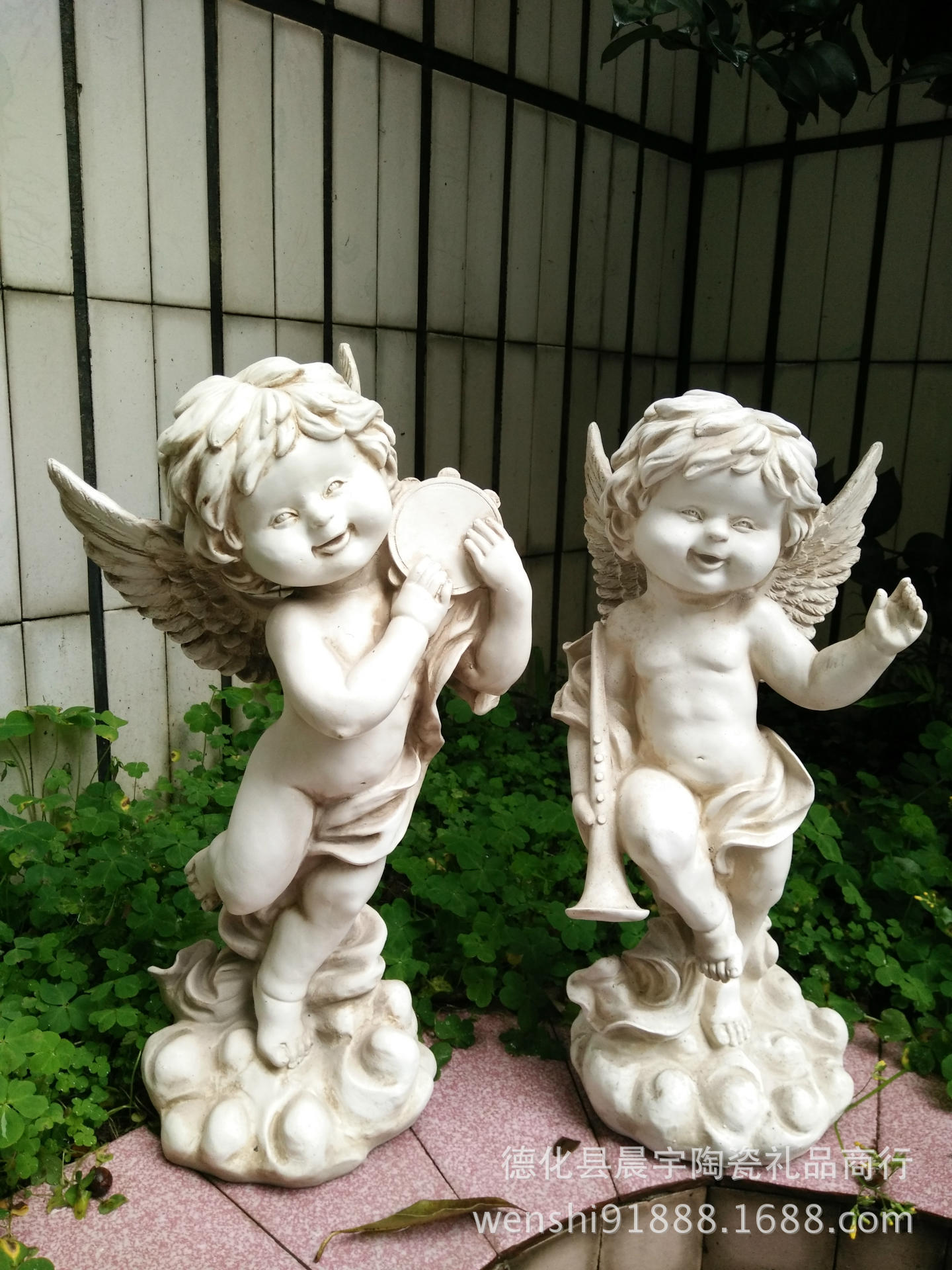 创意混批树脂工艺品复古做旧天使丘比特园林景观饰品摆件A4788