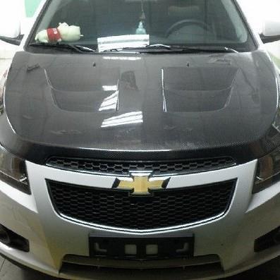 适用09-13雪佛兰科鲁兹发动机盖引擎盖汽车改装配件开孔改装机盖