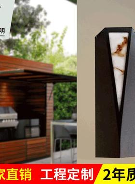 现代创意led壁灯户外复古壁灯别墅走廊过现代中式外墙仿云石壁灯