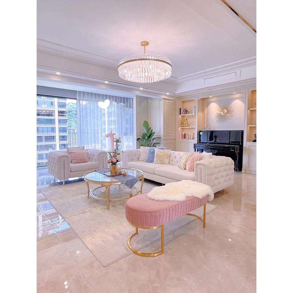 法式全铜客厅轻奢主灯水晶吊灯2023年新款现代简约大气美式餐厅灯