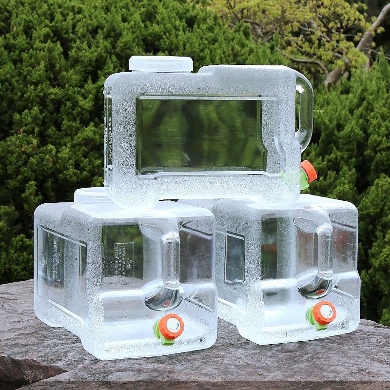 户外蓄水箱带龙头透明水桶家用储水车载手提大容量便捷式野营