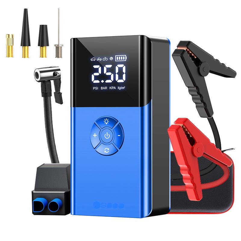 tiktok汽车应急启动电源车载充气泵一体机多功能搭电宝打火神器