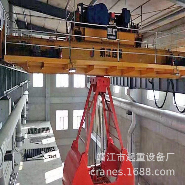 靖起垃圾抓斗起重机5-60t无人控