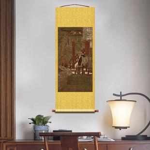 五代高僧贯休十六罗汉像阿氏多尊者唐卡布本名画复制品古代卷轴画