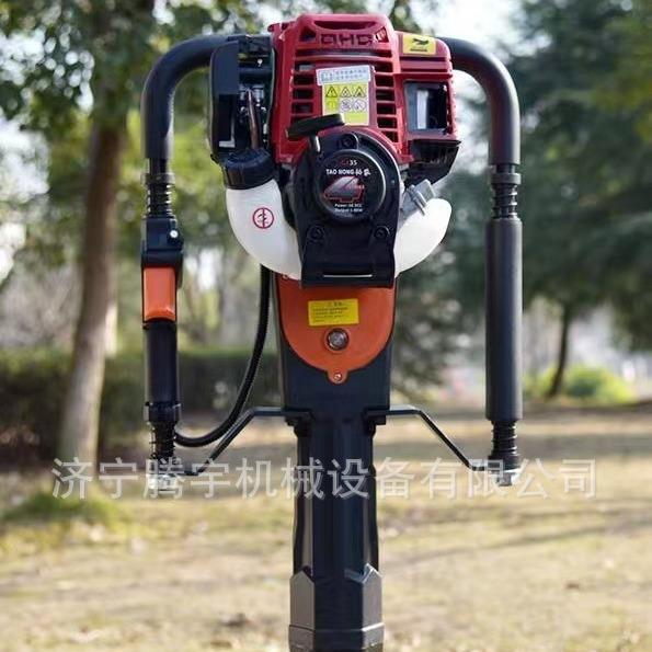 四冲程植保机汽油打桩机新款单人操作汽油打桩机